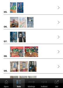 Screenshot Matisse app fra SMK